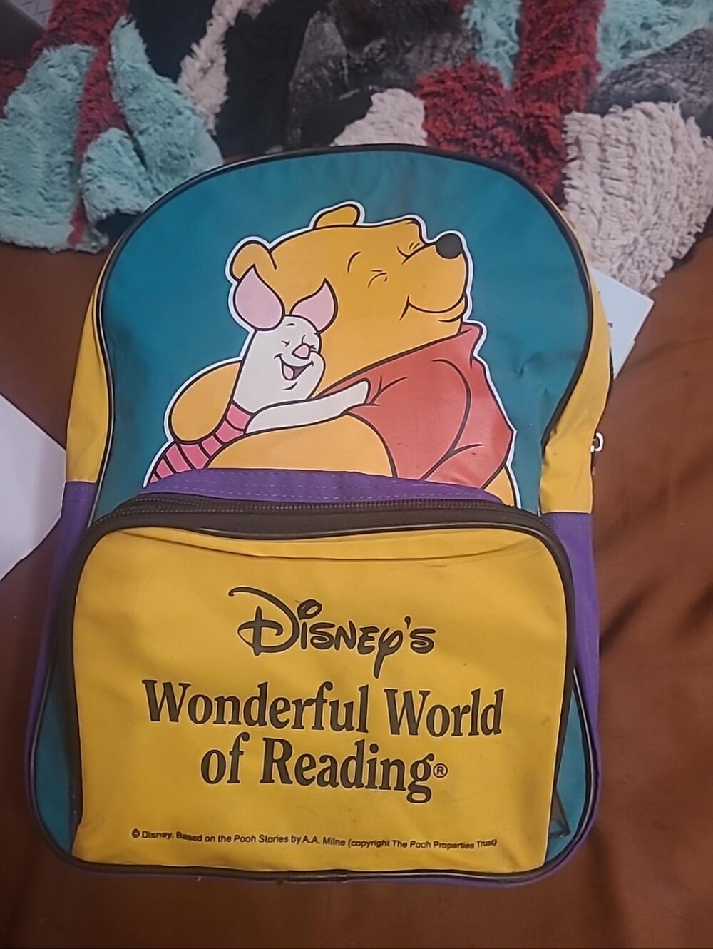 Vintage Winnie The Pooh Backpack And 9 Books